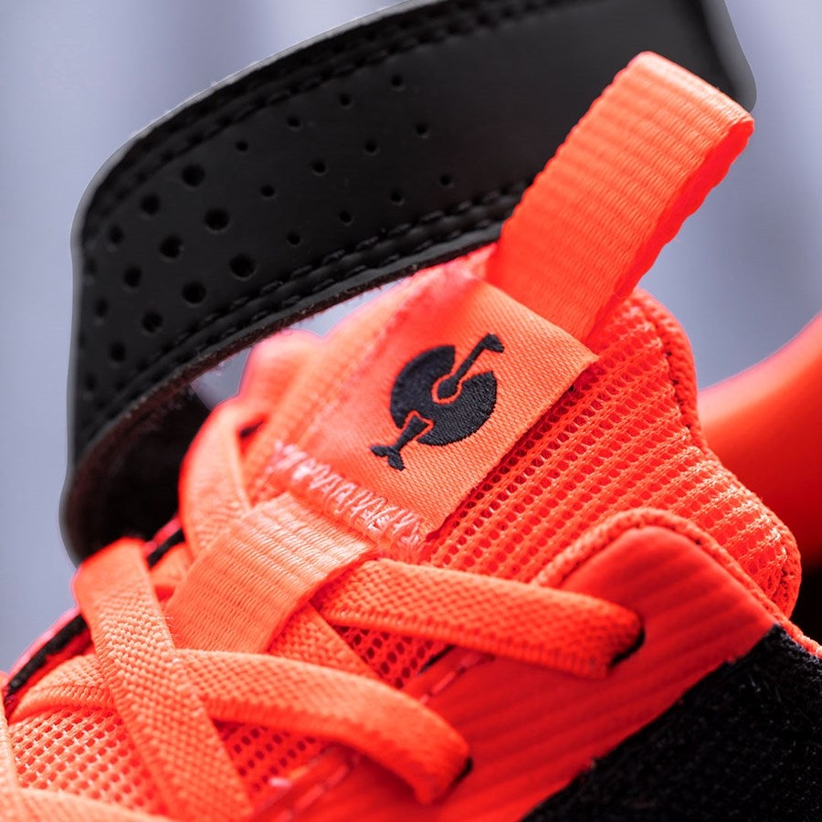 Detailed image Allround shoes e.s. Porto low, children's black/high-vis red