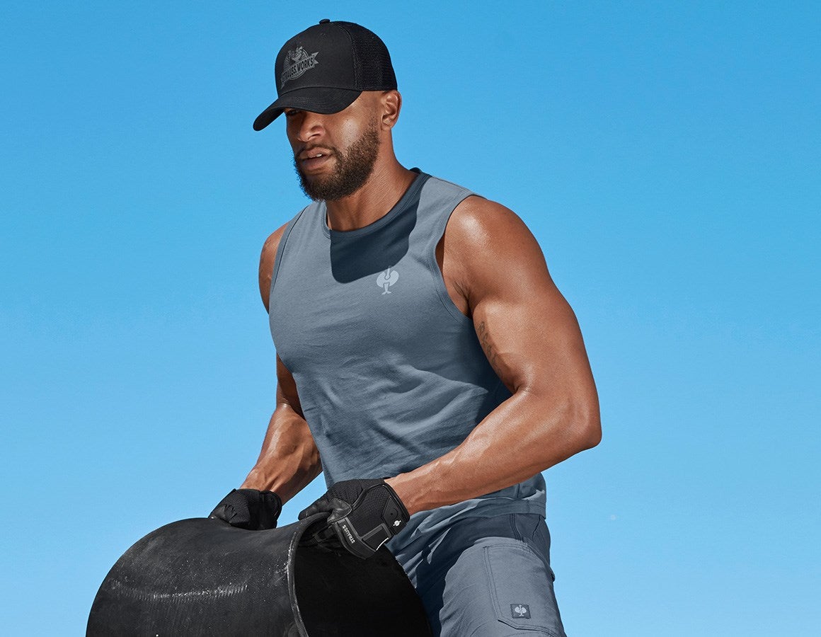 Main action image Athletics shirt e.s.iconic oxidblue