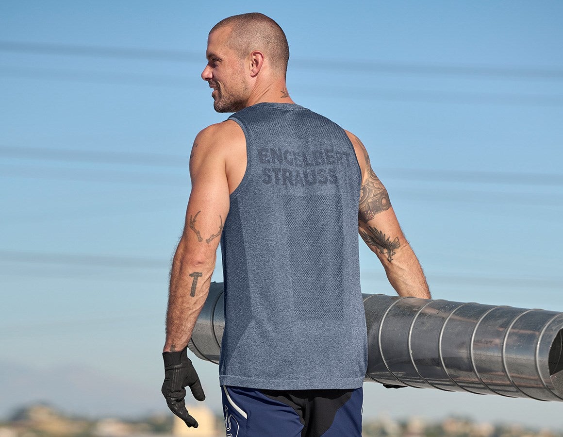 Additional image 1 Athletics-shirt seamless e.s.trail deepblue melange