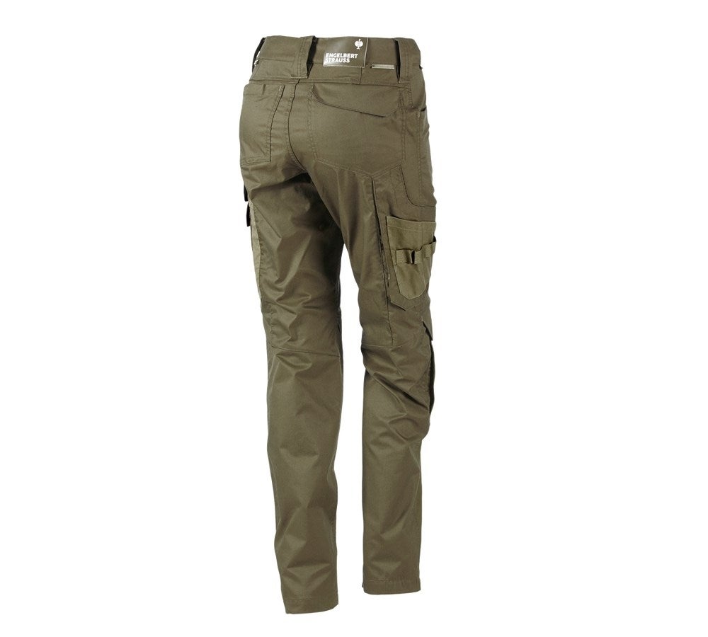 Secondary image Trousers e.s.concrete light, ladies' mudgreen/stipagreen