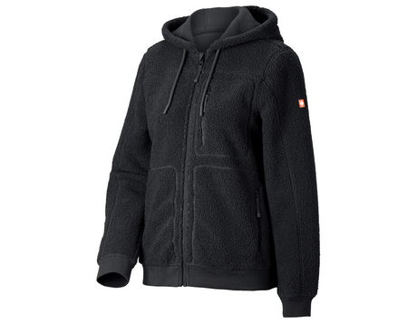 Primary image Faux fur hooded jacket e.s.e:pic, ladies’ black