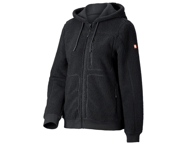 Primary image Faux fur hooded jacket e.s.e:pic, ladies’ black