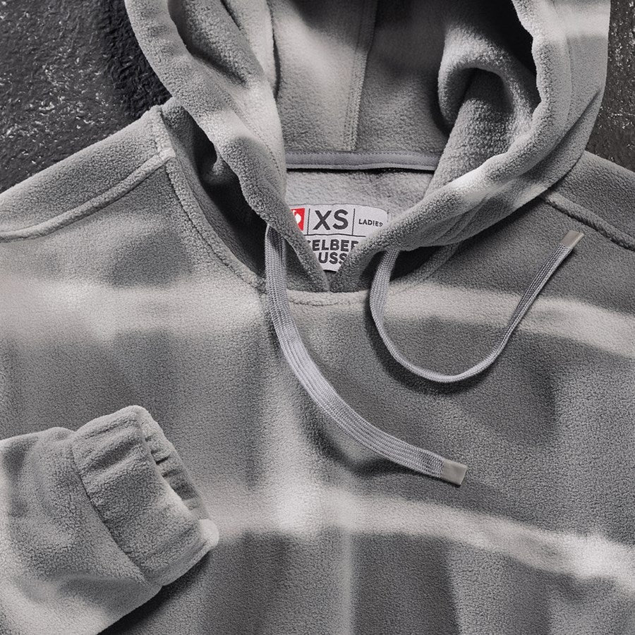 Detailed image Fleece hoody tie-dye e.s.motion ten, ladies' granite/opalgrey
