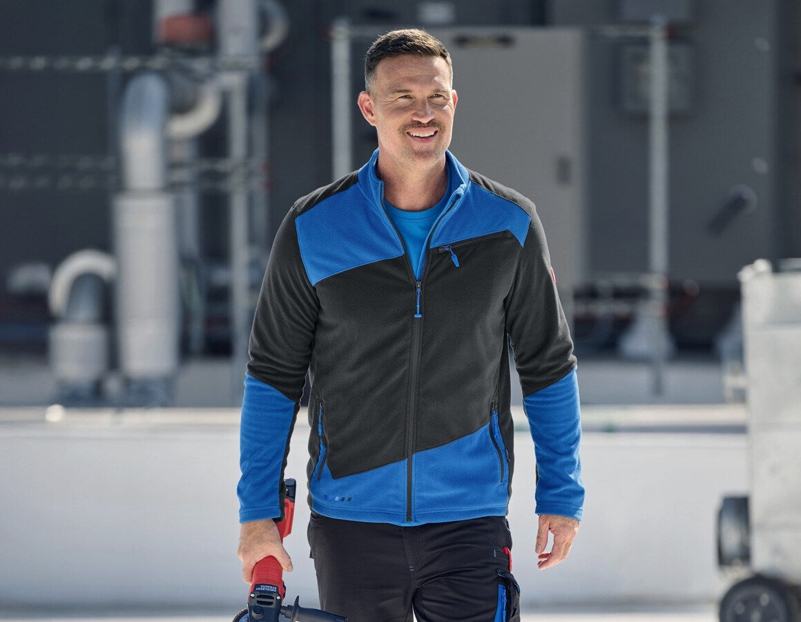 Main action image Fleece jacket e.s.motion 2020 graphite/gentianblue