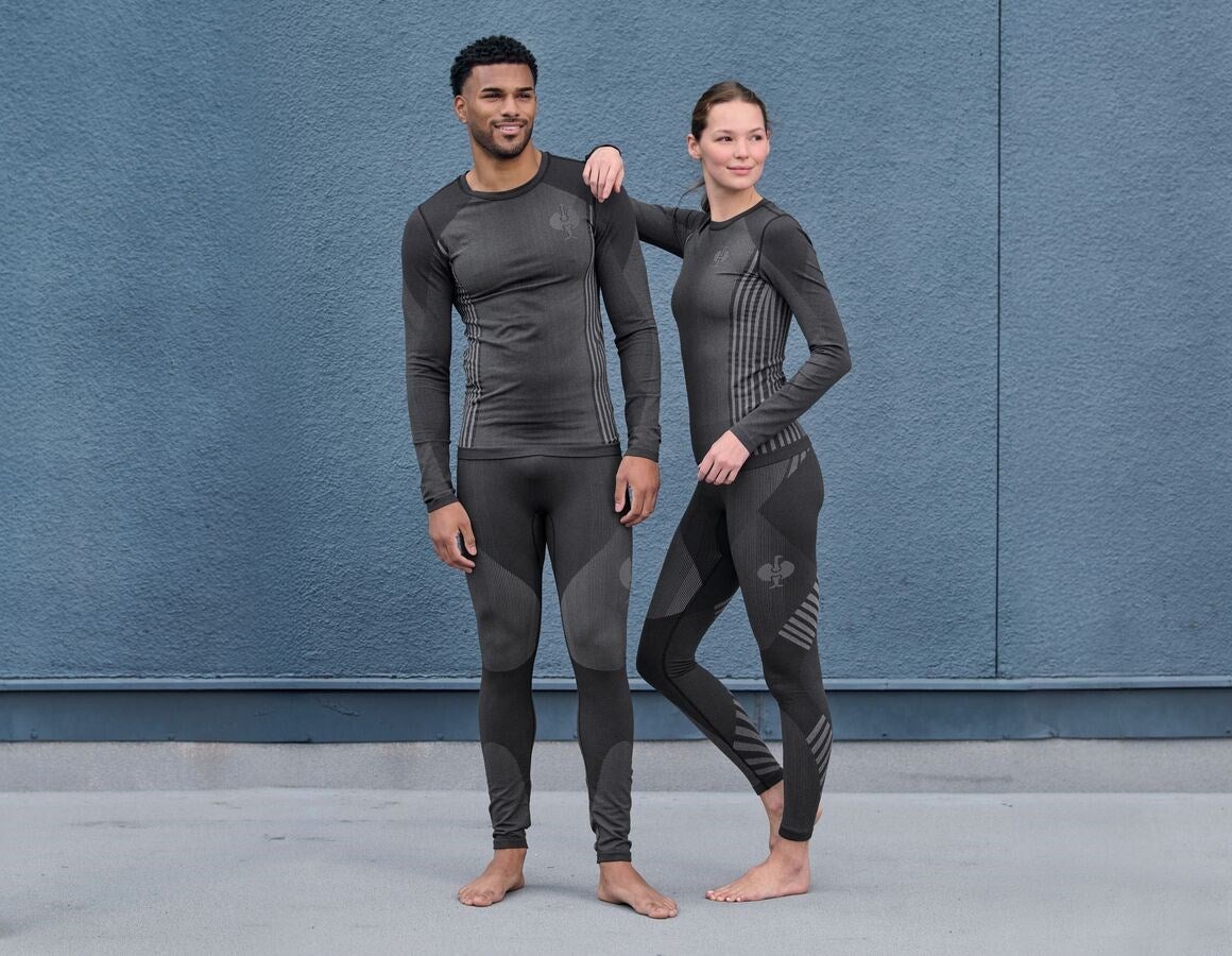 Additional image 3 Funct. long-pants e.s.trail seamless-warm, ladies' black/basaltgrey