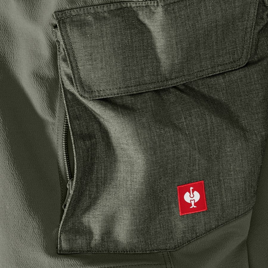 Detailed image Funct. cargo trousers e.s.dynashield solid, ladies thyme