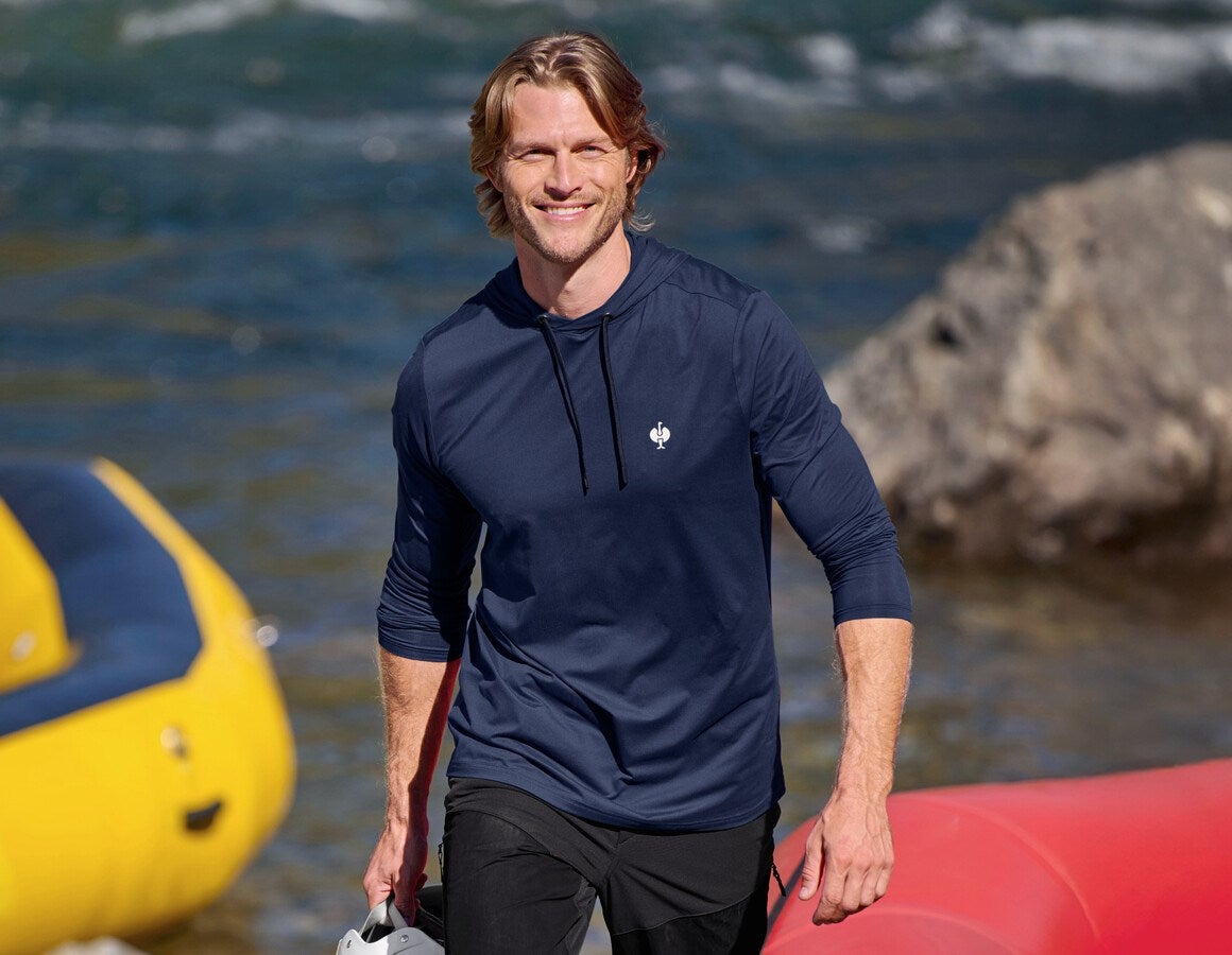 Main action image Functional hoody-longsleeve UV e.s.trail deepblue/white