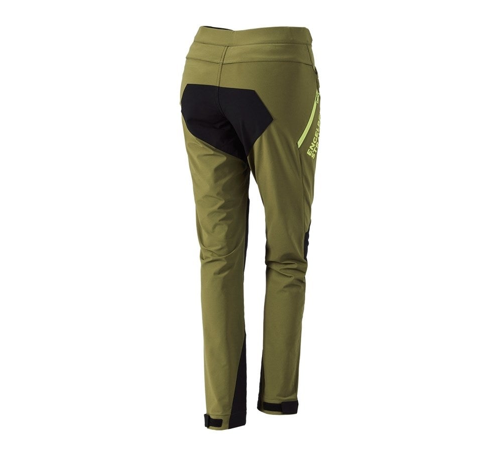 Secondary image Functional trousers e.s.trail, ladies' junipergreen/limegreen