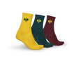 Primary image Functional socks e.s.trail light/high, pack of 3 emeraldgreen+mahoganyred+chromeyellow