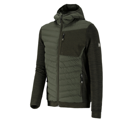 Primary image Hybrid hooded knitted jacket e.s.motion ten disguisegreen melange
