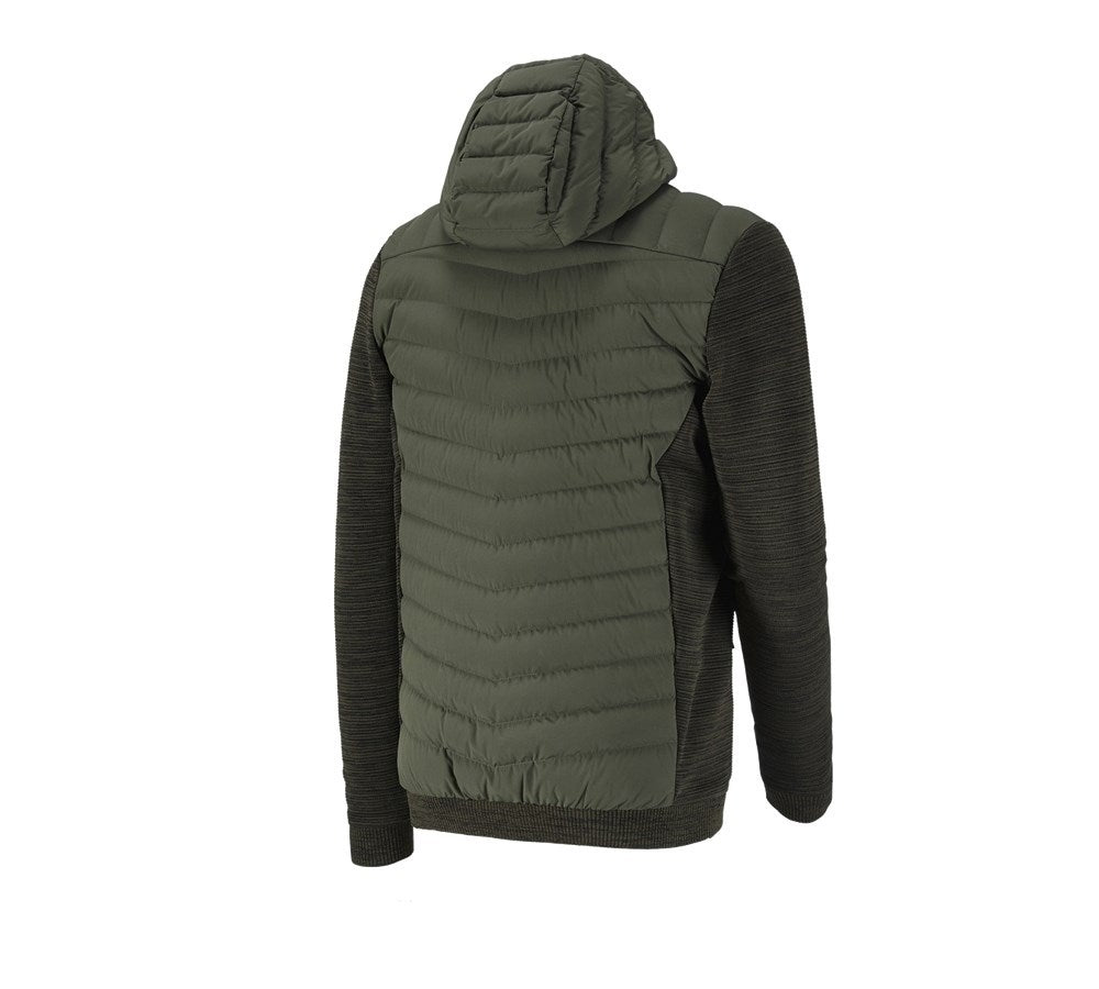 Secondary image Hybrid hooded knitted jacket e.s.motion ten disguisegreen melange