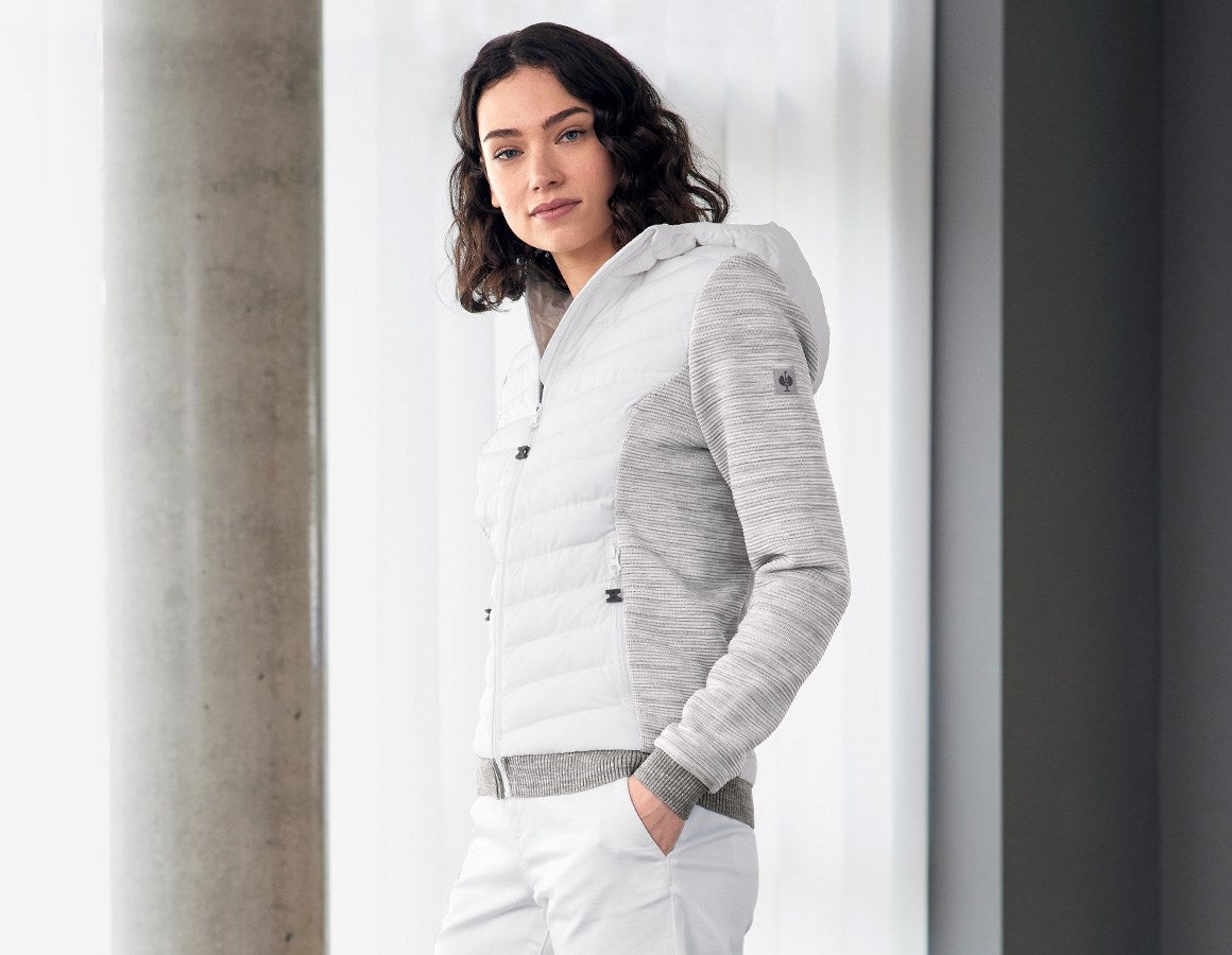 Additional image 1 Hybrid hooded knitted jacket e.s.motion ten,ladies oxidblack melange