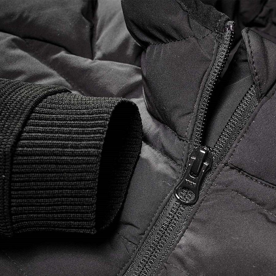 Detailed image Hybrid hooded knitted jacket e.s.motion ten,ladies black