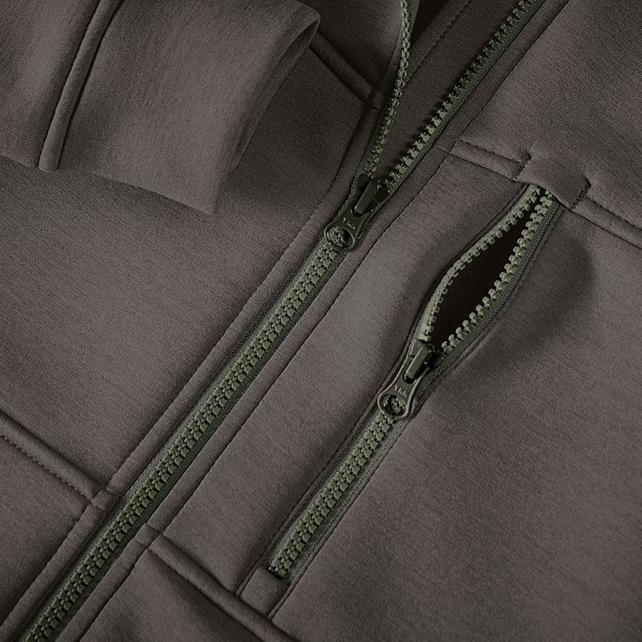 Detailed image Hooded jacket climafoam e.s.dynashield thyme melange