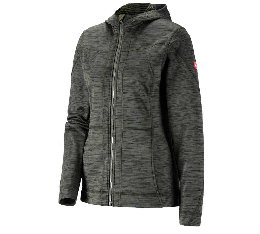 Primary image Hooded jacket isocell e.s.dynashield, ladies' thyme melange