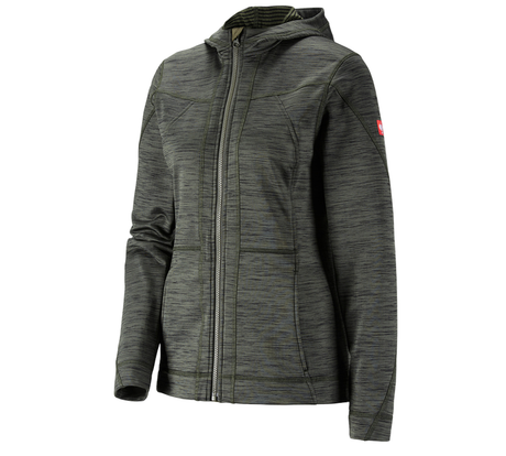 Primary image Hooded jacket isocell e.s.dynashield, ladies' thyme melange