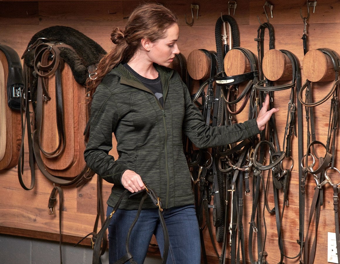 Main action image Hooded jacket isocell e.s.dynashield, ladies' thyme melange