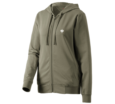 Primary image Hooded sweat jacket e.s.motion ten,ladies' moorgreen vintage