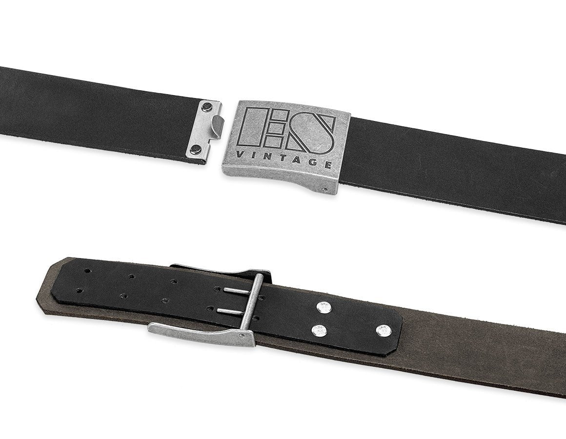 Additional image 2 Leather buckle belt e.s.vintage black