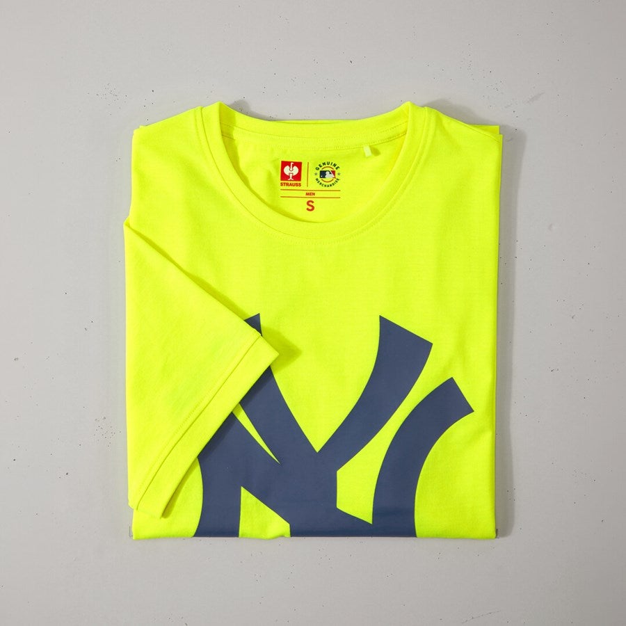 Detailed image MLB T-shirt neon NY neon yellow