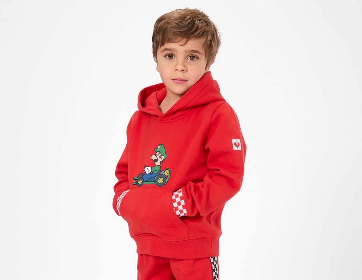 Main action image Mario Kart Hoody, children's straussred