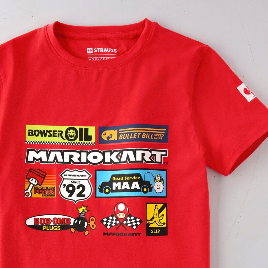 Detailed image Mario Kart T-shirt, children's straussred