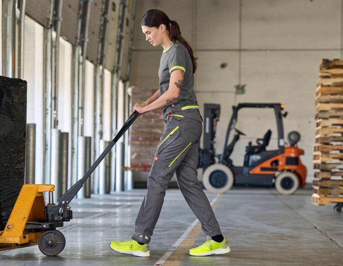 Additional image 2 Multipocket trousers e.s.ambition, ladies' anthracite/high-vis yellow