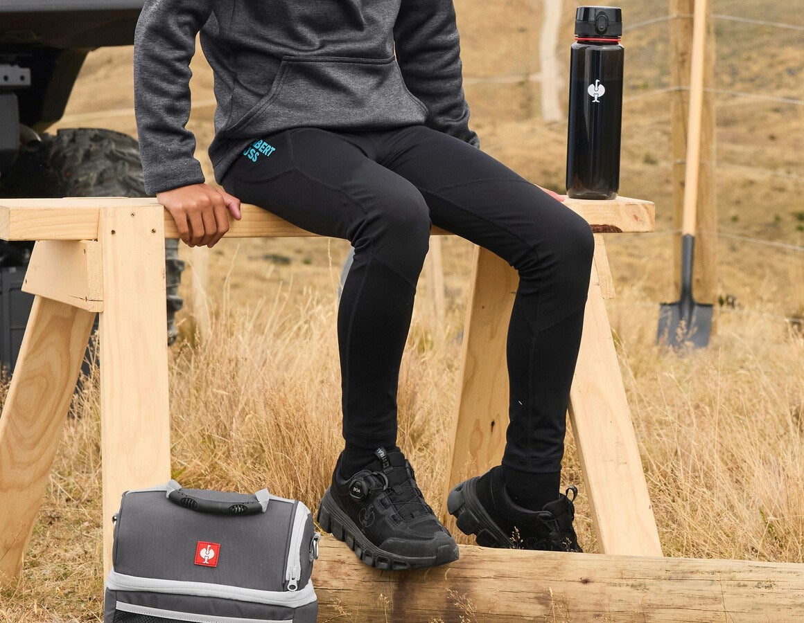 Additional image 1 Race tights e.s.trail, children's black/lapisturquoise