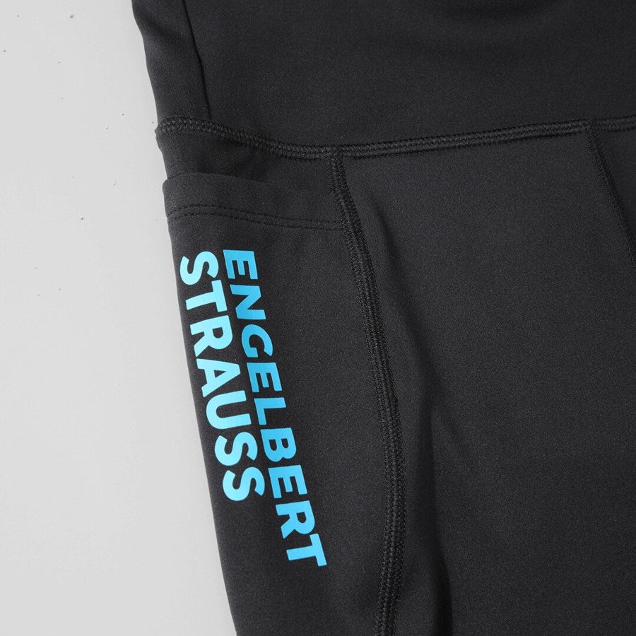 Detailed image Race tights e.s.trail, children's black/lapisturquoise
