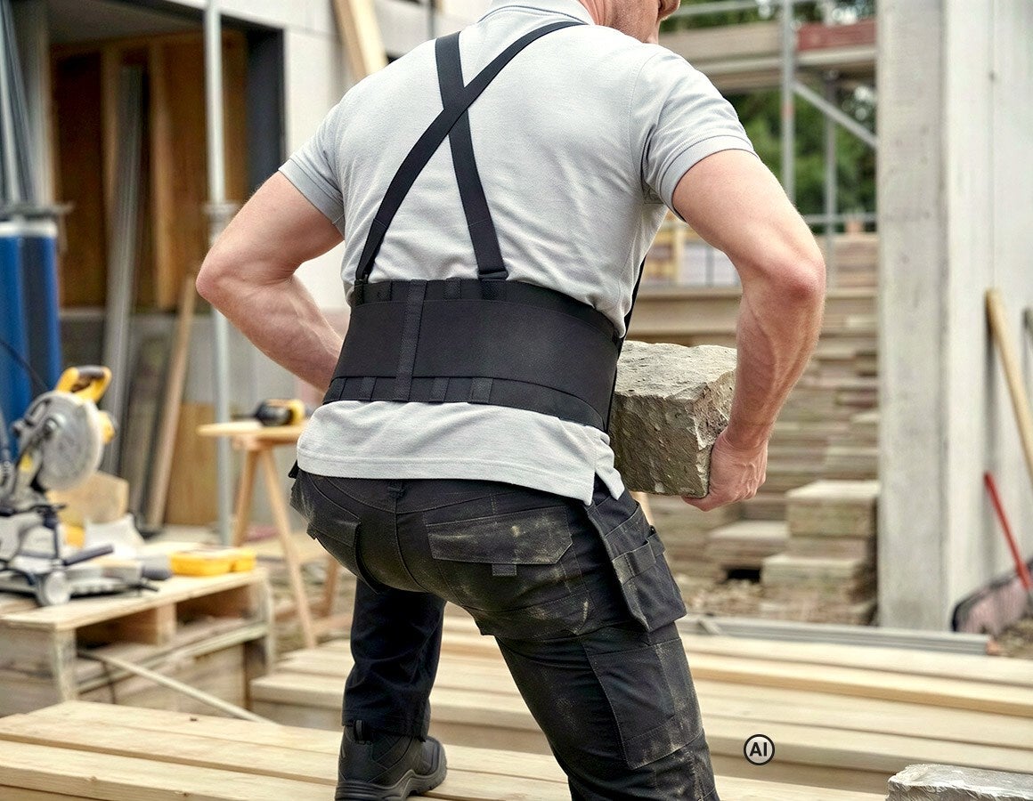 Main action image Back Support Belt Athlet black - AI generated / modified