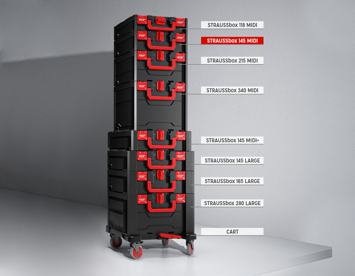 Additional image 1 STRAUSSbox 145 midi black/red