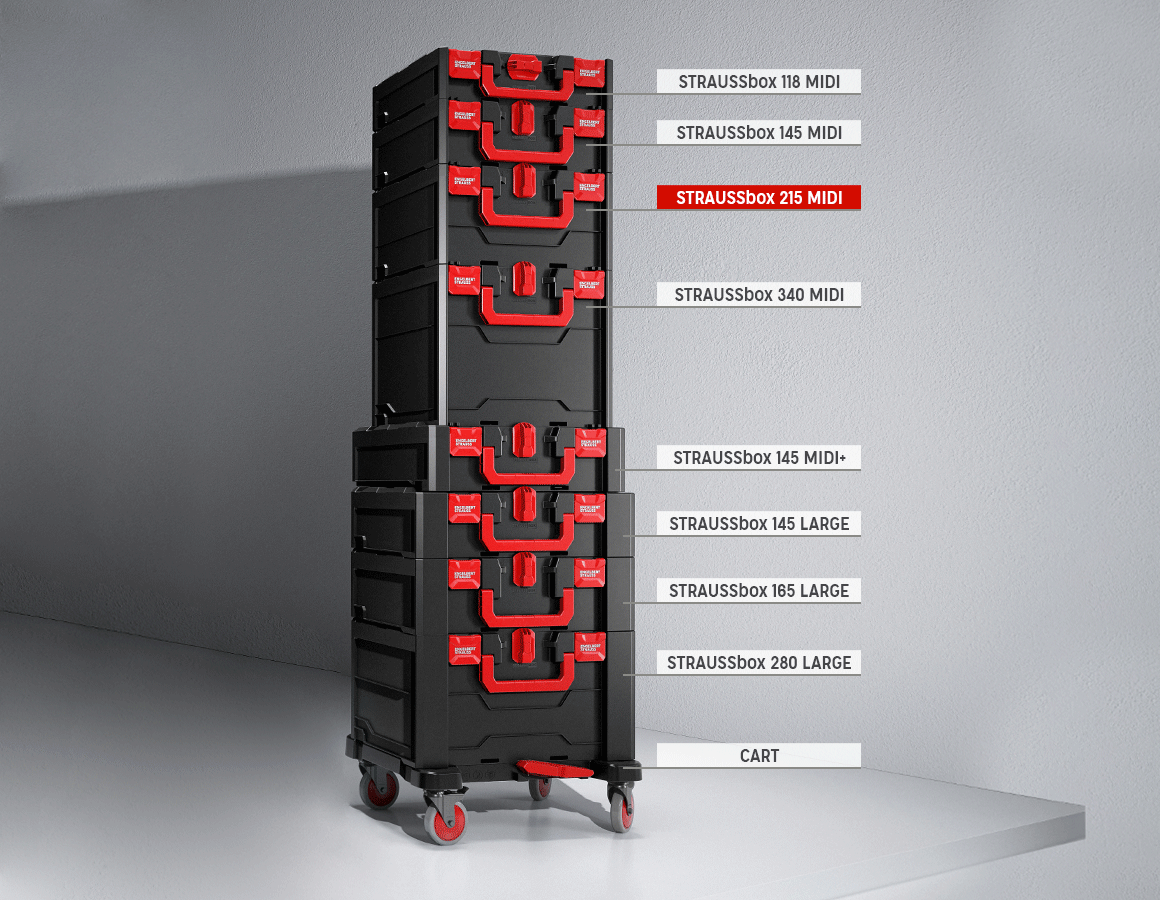 Additional image 1 STRAUSSbox 215 midi black/red