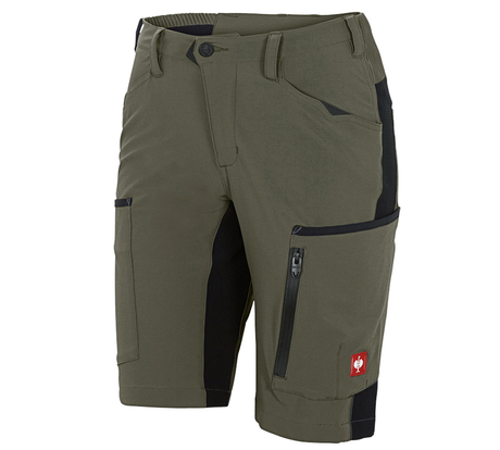 Primary image Shorts e.s.vision stretch, ladies' moss/black