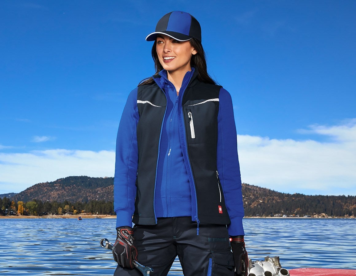 Additional image 1 Softshell bodywarmer e.s.motion 2020, ladies' graphite/gentianblue