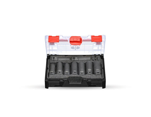Primary image Socket wrench set Impact 1/2" long in STRAUSSbox undefined