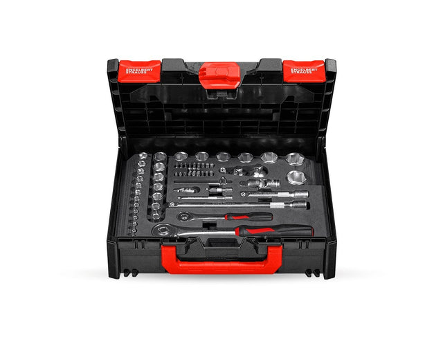 Primary image Socket wrench set lockfix 1/4+1/2 in STRAUSSbox Midi