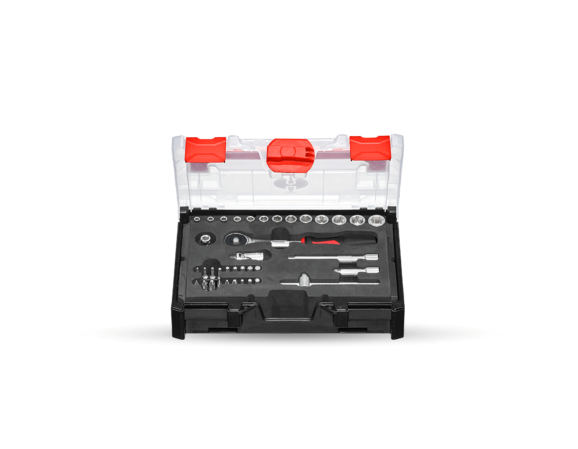 Primary image Socket wrench set lockfix 1/4 in STRAUSSbox mini undefined
