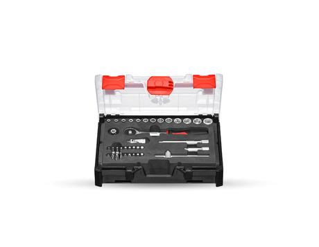 Primary image Socket wrench set lockfix 1/4 in STRAUSSbox mini undefined