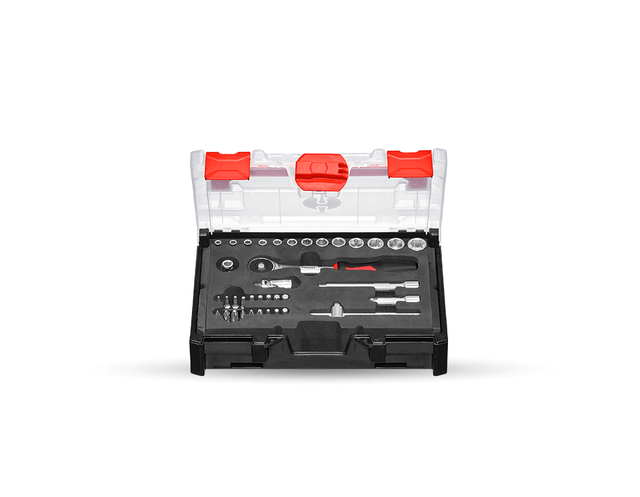 Primary image Socket wrench set lockfix 1/4 in STRAUSSbox mini undefined