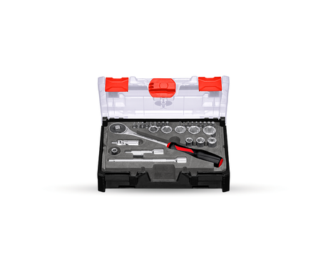 Primary image Socket wrench set lockfix 3/8 in STRAUSSbox mini undefined