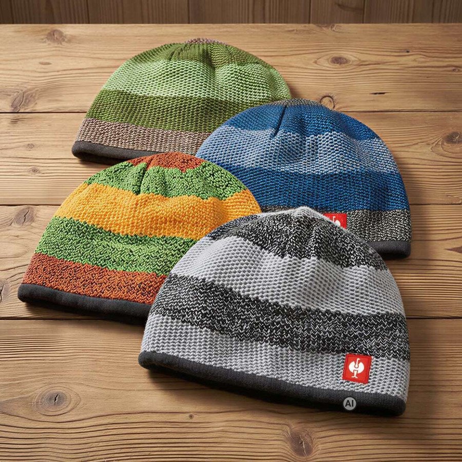 Detailed image Knitted hat e.s.motion 2020 black/platinum - AI generated / modified