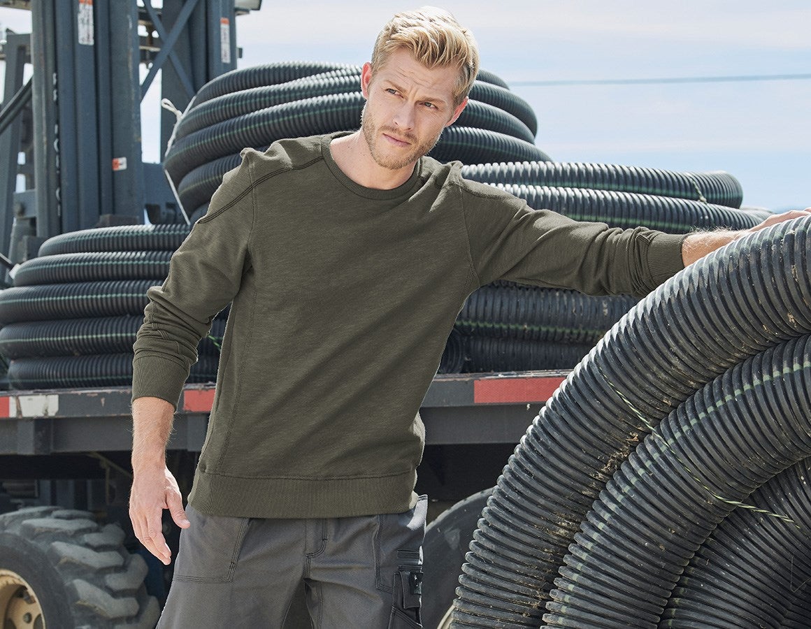 Main action image Sweatshirt cotton slub e.s.roughtough thyme