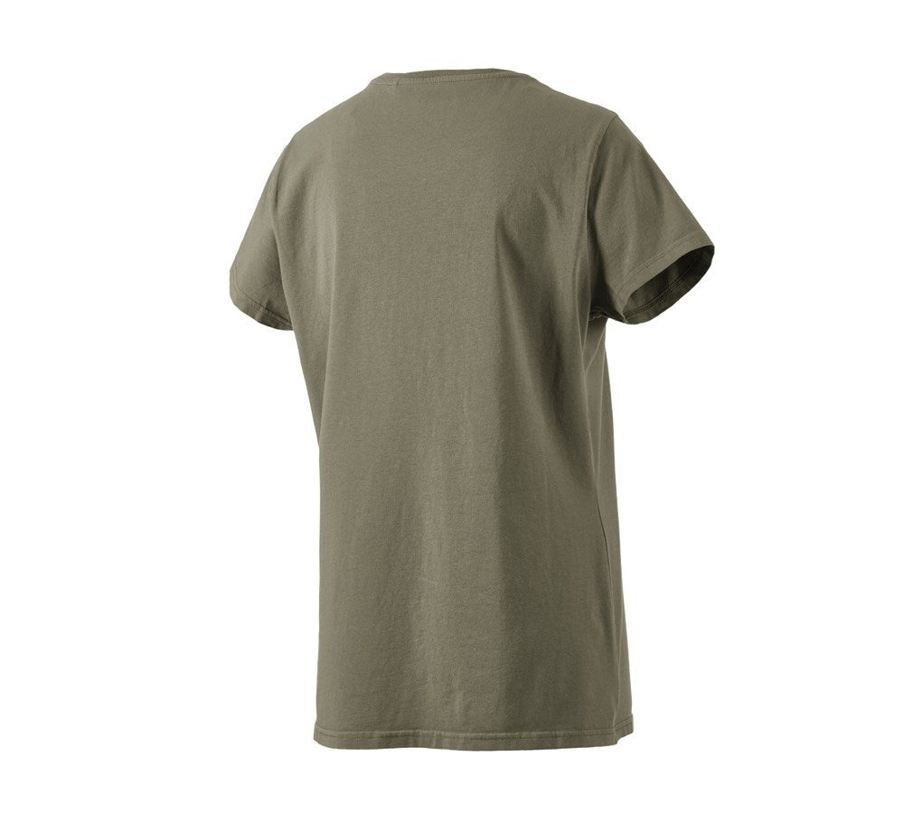Secondary image T-Shirt e.s.motion ten pure, ladies' moorgreen vintage