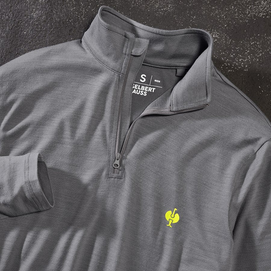 Detailed image Troyer Merino e.s.trail basaltgrey/acid yellow