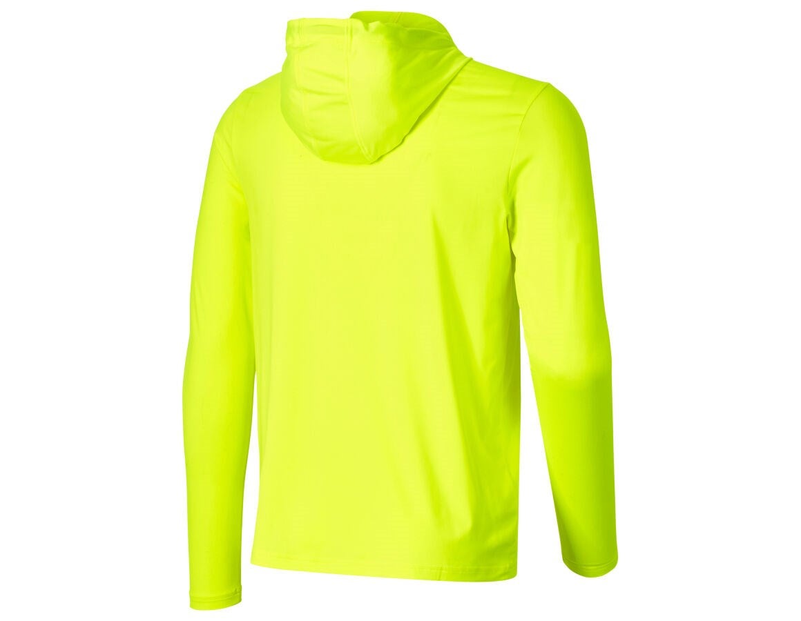 Secondary image Visibility function. hoody-longsleeve UV e.s.trail high-vis yellow/black