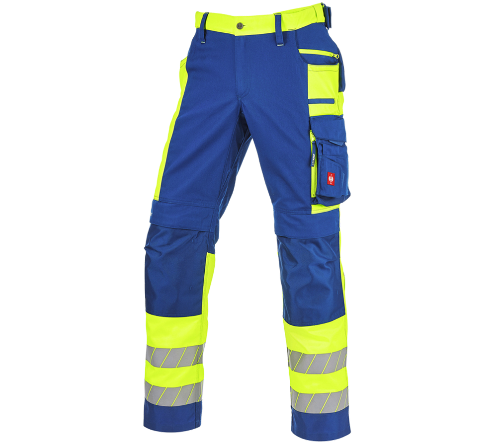 Primary image High-vis trousers e.s.motion 24/7 royalblue/high-vis yellow