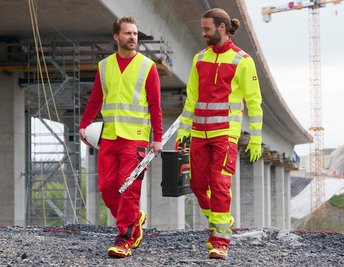 Additional image 3 High-vis softshell jacket e.s.motion 24/7 red/high-vis yellow