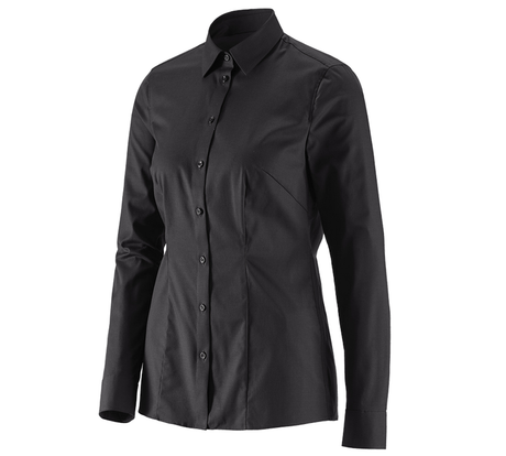 Primary image e.s. Business blouse cotton str. lad. regular fit black