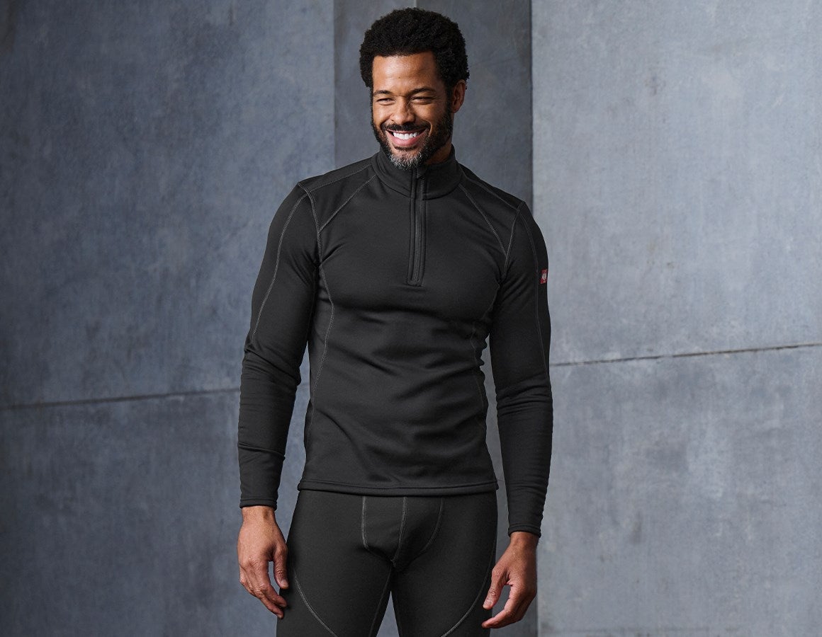 Main action image e.s. functional-troyer thermo stretch - x-warm black