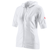 Primary image e.s.Funct. hooded jacket stripe 3/4-sleeve,ladies' white